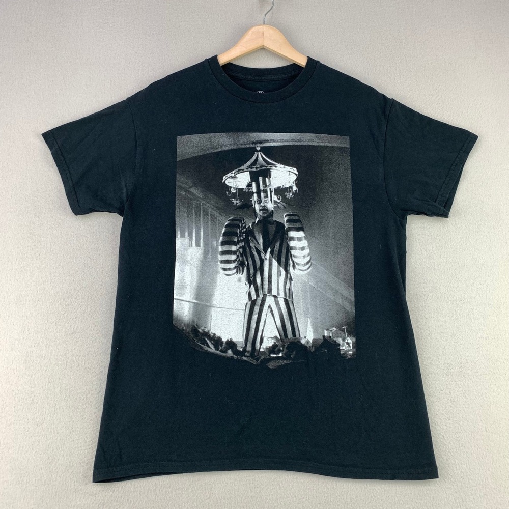 Beetlejuice Graphic Tee Mens Medium Black Movie Promo Short Sleeve T-Shirt